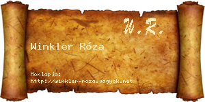 Winkler Róza névjegykártya